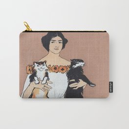 Woman Holding Cats (1898) Edward Penfield Carry-All Pouch