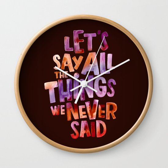 All The Things Wall Clock
