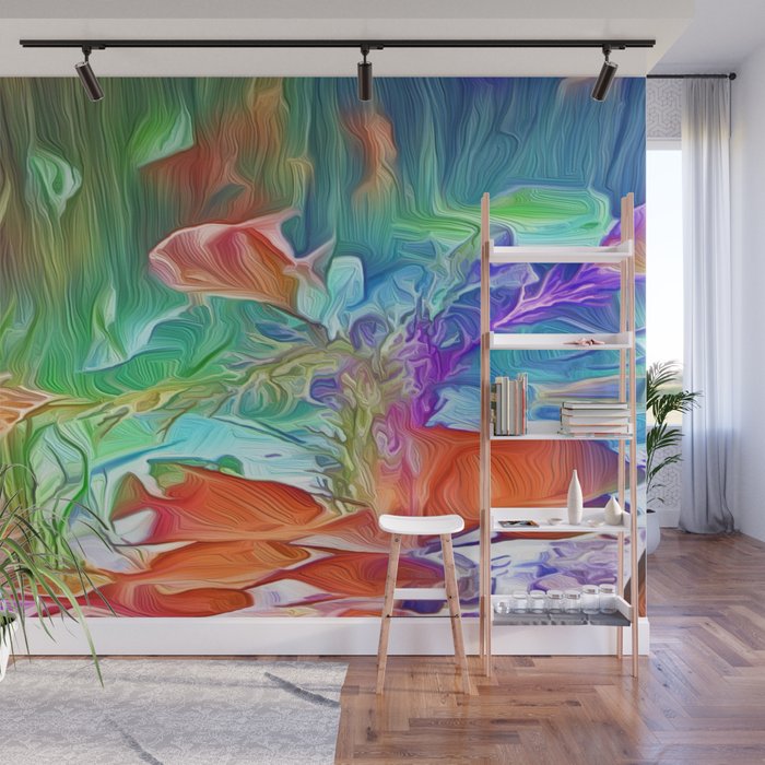 Tropical Ocean Fish Oil Painting Wall Mural By Paververisgroup