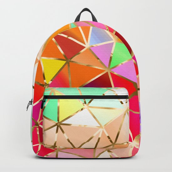 Rainbow Geometric Pattern #7 Backpack