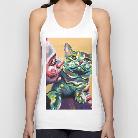 Blue Cat Unisex Tank Top