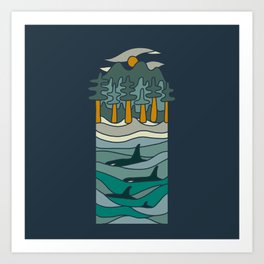 Orca Sound Art Print