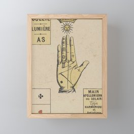 Vintage French Sun Tarot Card Framed Mini Art Print