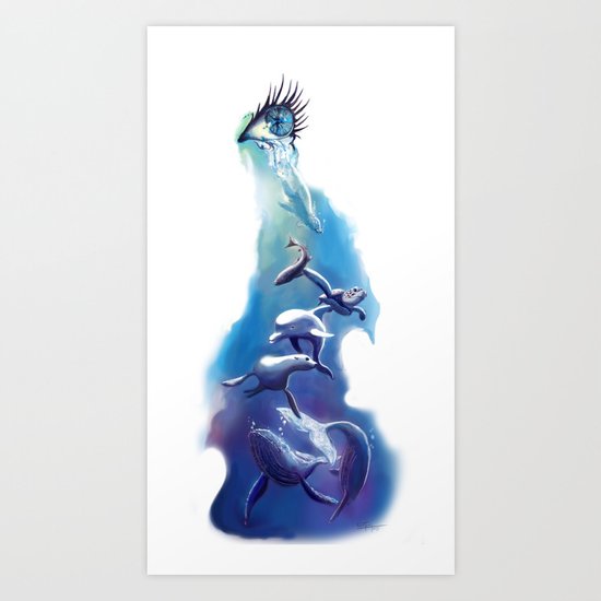 Ocean Tears Art Print
