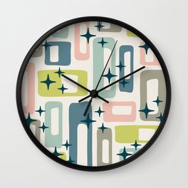 Mid Century Modern Abstract Pattern 236 Mid Mod Googie Wall Clock
