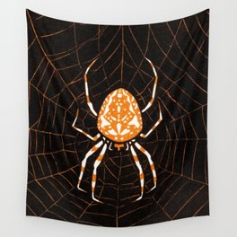 Spider In A Web Wall Tapestry