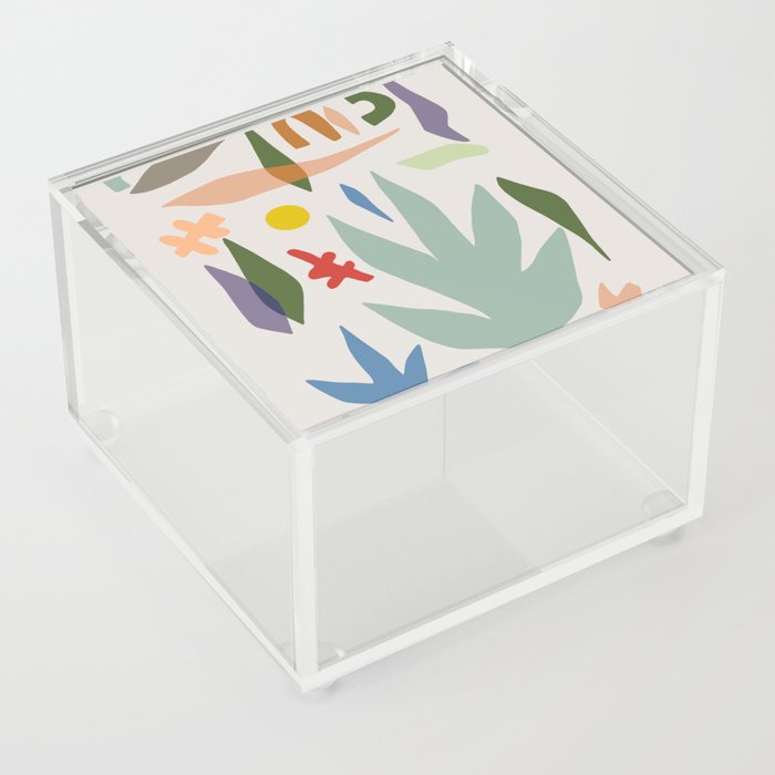 scandinavian leaves cut out Acrylic Box