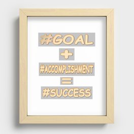  "SUCCESS EQUATION" Cute Expression Design. Buy Now Recessed Framed Print