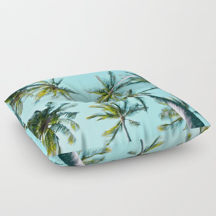 Kāma'ole Beach Palms Floor Pillow