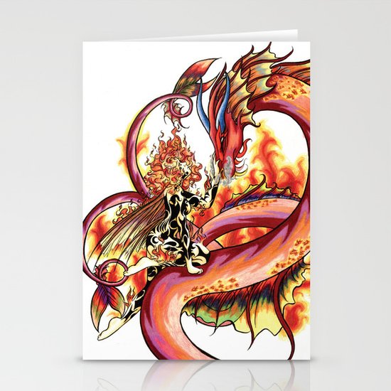 Elemental series - Fire Stationery Cards