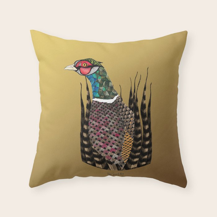 pheasant throw pillows