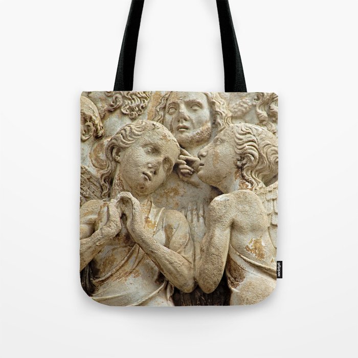 Orvieto Cathedral Angels Gothic Art Facade Relief Tote Bag
