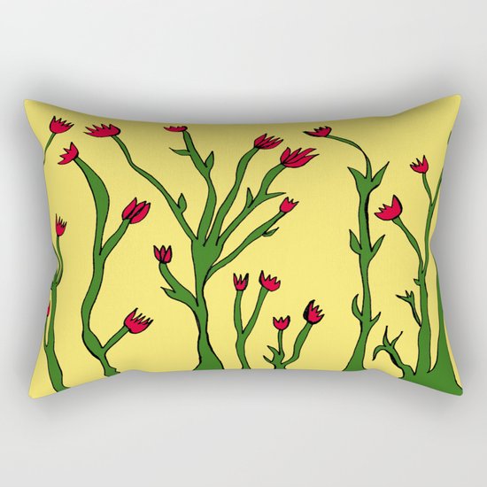 Long flowers Rectangular Pillow