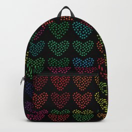 Love Love Love Love Love Backpack | Pretty, Black and White, Graphicdesign, Greeting, Romance, Decoration, Watercolor, Pattern, Colorful, Acrylic 