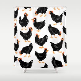 Seamless pattern with chicken Shower Curtain