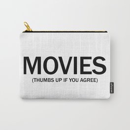Movies. (Thumbs up if you agree) in black. Carry-All Pouch | Thumbs, Movie, Peliculas, Movies, Pulgararriba, Thumbsup, Lover, Pulgaresarriba, Movieslovers, Lovers 