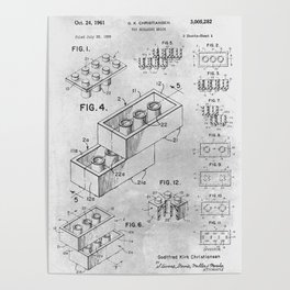 1961 Toy building brick Poster