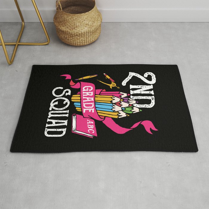 2nd Grade Squad Student Back To School Rug