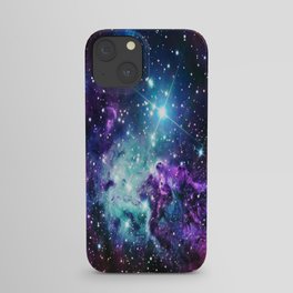 Fox Fur Nebula : Purple Teal Galaxy iPhone Case