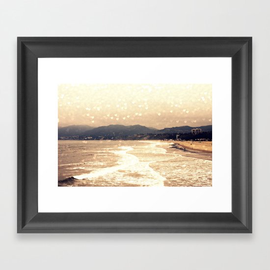 Santa Monica Beach Framed Art Print