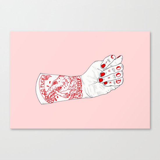 Good Luck and Go F.ck Yourself Canvas Print