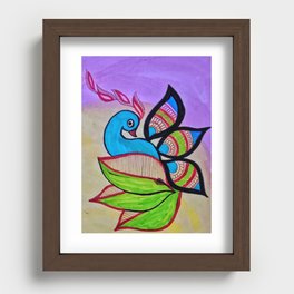 leaf on my wing Recessed Framed Print