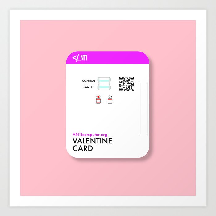 ANTIcomputer Valentines Test Art Print