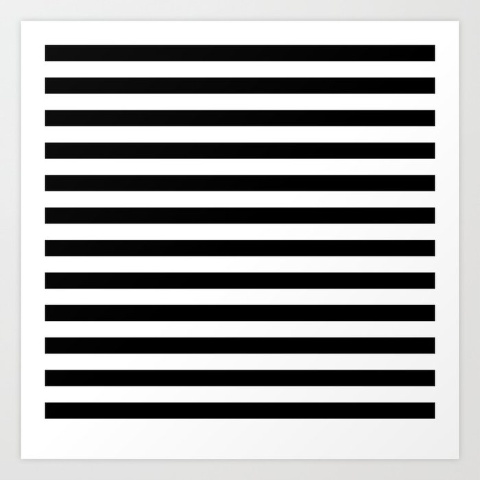 Black and White Horizontal Strips, Classic Cabana Stripe Tote Bag by  KOOVOX