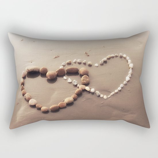 Stone Hearts Rectangular Pillow