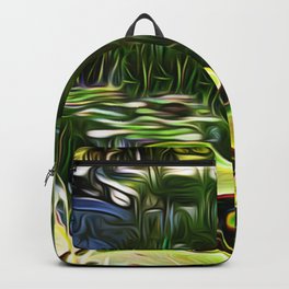 Greenery Pond Backpack | Digitalmanipulation, Digital, Color, Vacation, Grass, Pond, Green, Photo, Pamelastorch, Relaxing 