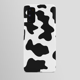 black and white ranch farm animal cowhide western country cow print Android Case