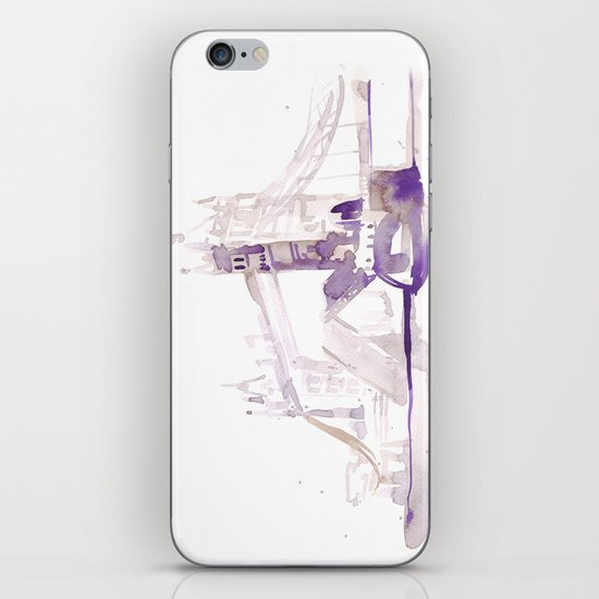 Watercolor landscape illustration_London Bridge iPhone & iPod Skin
