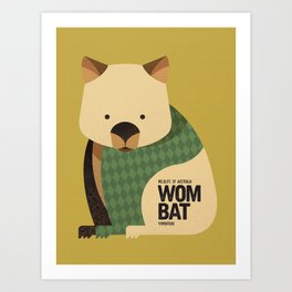Hello Wombat Art Print