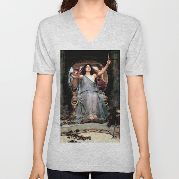 John William Waterhouse "Circe Offering the Cup to Odysseus" V Neck T Shirt