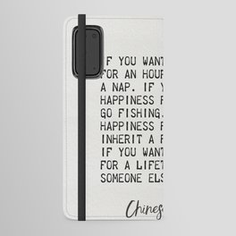 Chinese proverb 12 Android Wallet Case