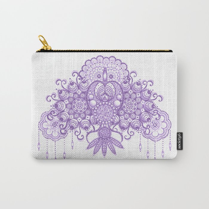 Purple Mandala Carry-All Pouch