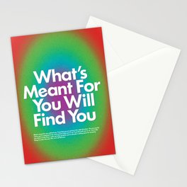 What's Meant For You Stationery Card