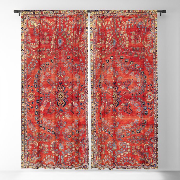 Sarouk Arak West Persian Carpet Print Blackout Curtain