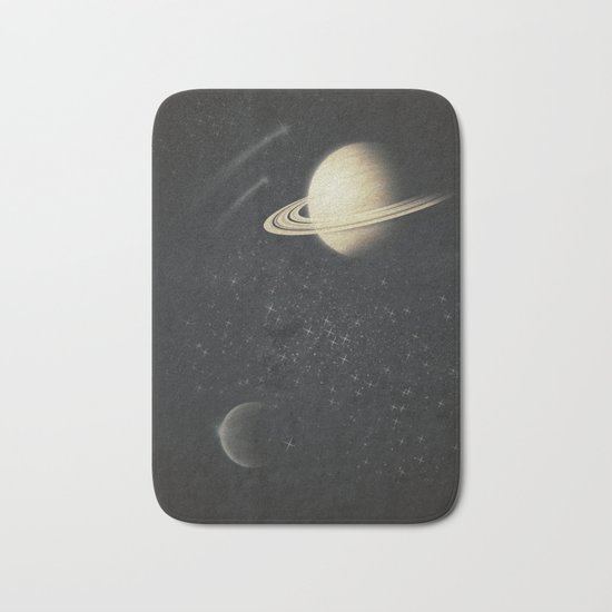 Deep Black Space Bath Mat