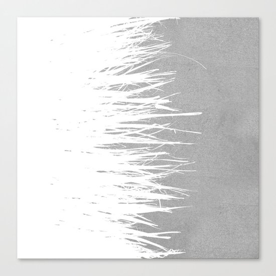 Concrete Fringe White Side Canvas Print