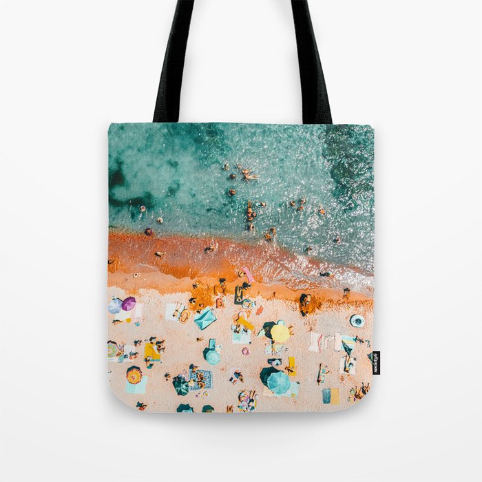 Ocean Print, Beach Sea Art Print, Aerial Beach Print, Minimalist Print, Beach Photography, Bondi Beach Print Art Print Tote Bag
