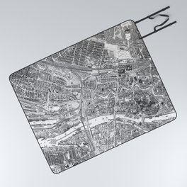 Vintage Map of Bremen, Germany Picnic Blanket