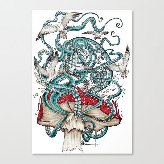 Flying the Agaric Canvas Print