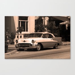 Miami South Beach - Classic Car 2003 #1 Sepia Canvas Print