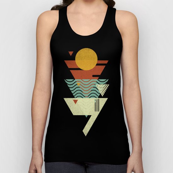 Sun. Sea. Sand. Shark. Unisex Tank Top