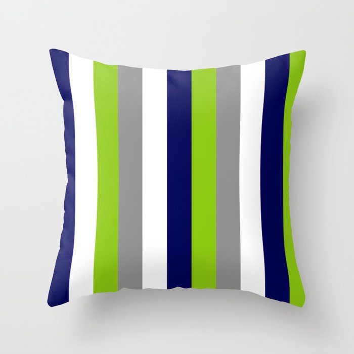 Navy blue and online lime green throw pillows