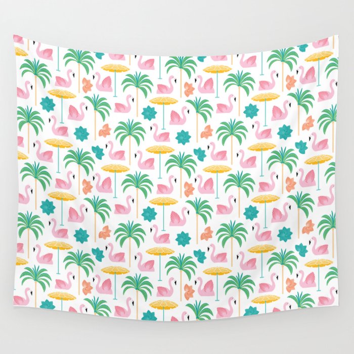 Palm Springs Mid Century Pool Party Wall Tapestry