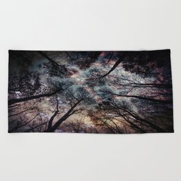 Starry Sky in the Forest Beach Towel