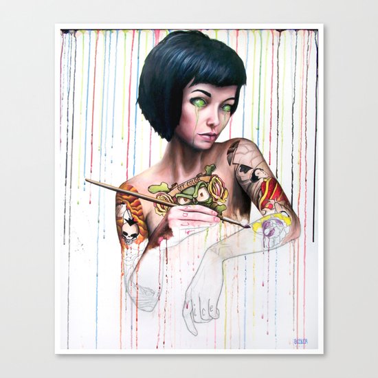 Off-color Clara Canvas Print