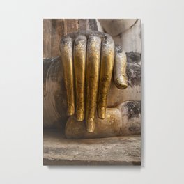 Golden Hand of a Buddha in Wat Sri Chum Thailand Metal Print